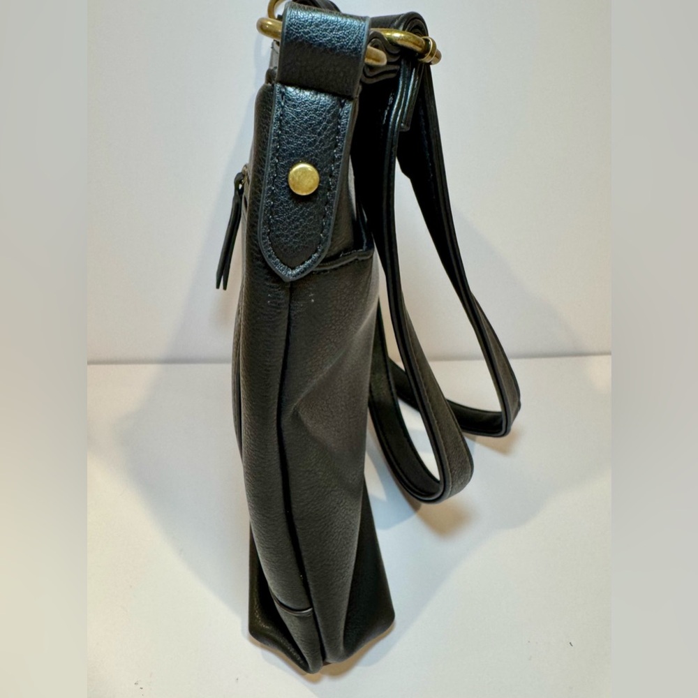 Style & Co Hudsonn North South Crossbody In Black Faux Leather - Picture 10 of 10